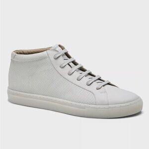 Banana Republic RICHERD PERFORATED LEATHER MID-TOP SNEAKER